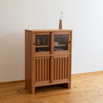 オーダー家具　和室にも置けるコンパクトな和風食器棚
