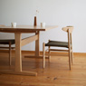 オーダー家具　ナラ無垢材のダイニングテーブル　140cm