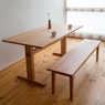チェリー無垢材のダイニングテーブル　オーダーメイド家具