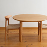 オーダー家具　チェリー無垢材の丸テーブル　直径110cm高さ68cm